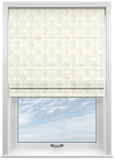 Gentle Palm, Lemon - Motorised Roman Blind